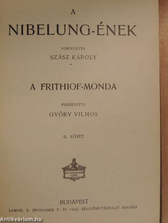 A Nibelung-ének és a Frithiof-monda II. (töredék)