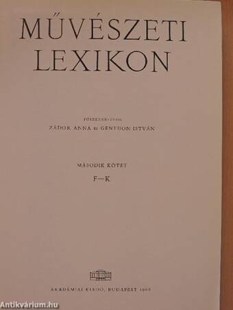 Művészeti lexikon II. (töredék)