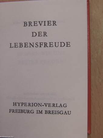 Brevier der Lebensfreude (minikönyv)