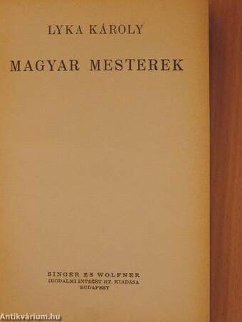 Magyar mesterek