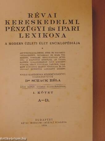 Révai kereskedelmi, pénzügyi és ipari lexikona I-IV.