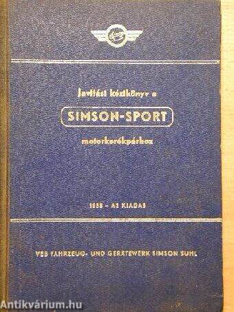 Javítási kézikönyv a Simson-sport motorkerékpárhoz