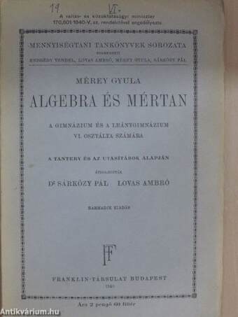 Algebra és mértan