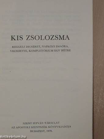 Kis zsolozsma