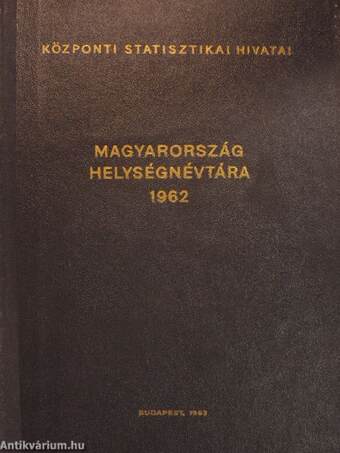 Magyarország helységnévtára 1962