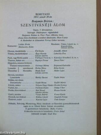 Benjamin Britten: Szentivánéji álom