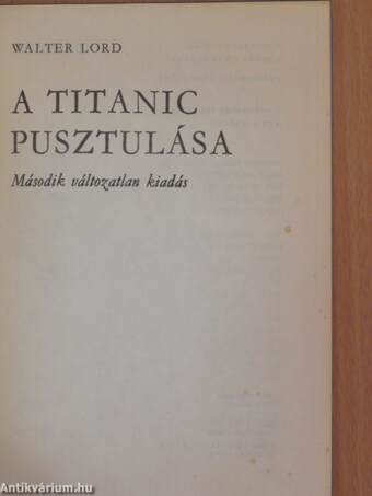 A Titanic pusztulása