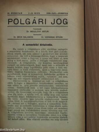 Polgári jog 1928. január-december/Közgazdaság és Pénzügy 1928. január-december