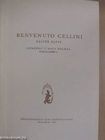 Benvenuto Cellini mester élete