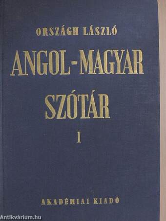 Angol-magyar szótár I-II.