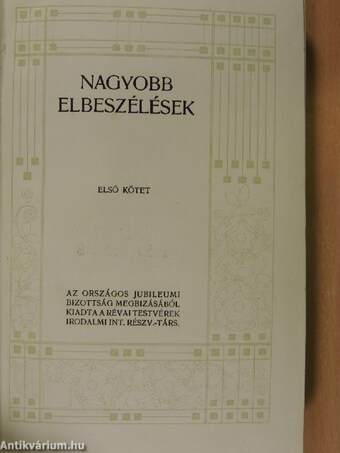 Nagyobb elbeszélések I. 