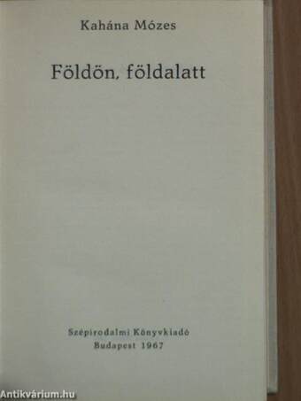 Földön, földalatt