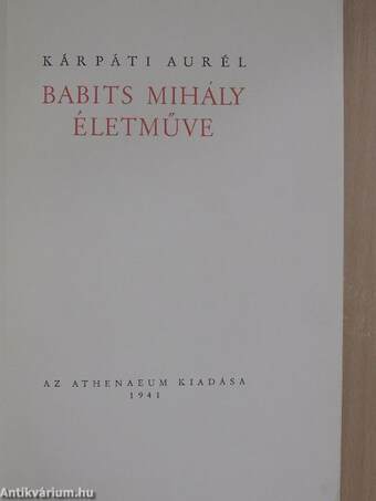 Babits Mihály életműve