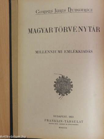 1922. évi törvénycikkek