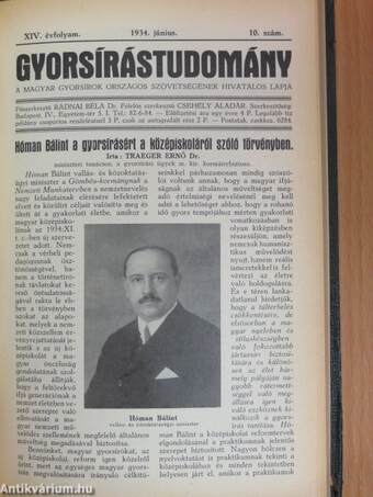 Gyorsírástudomány 1933. szeptember-1934. június/Gyorsírástudomány gyakorlati rész 1933. szeptember-1934. június/Diák Gyorsíróvilág 1933. október, december, 1934. február, április, június