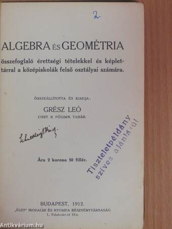 Algebra és geométria