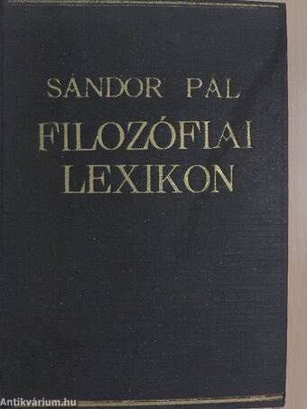 Filozófiai lexikon I. (töredék)