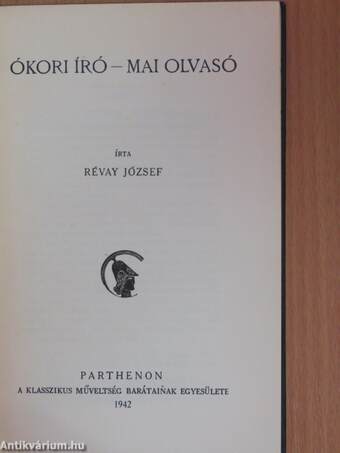 Ókori író-mai olvasó