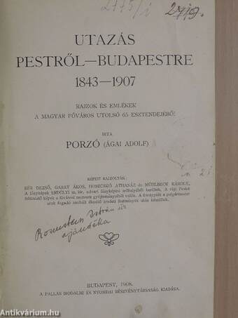 Utazás Pestről-Budapestre 1843-1907