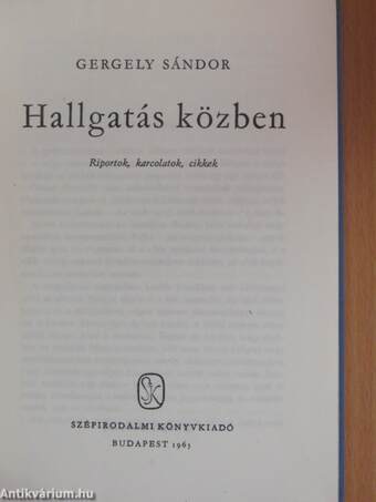 Hallgatás közben