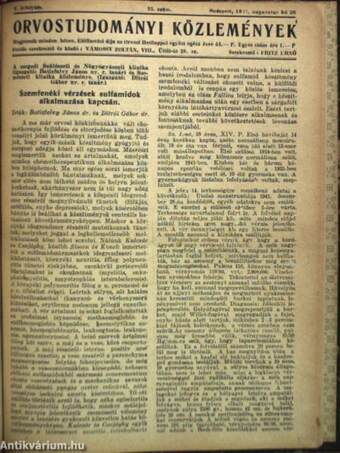 A Boldog Élet 1933-1938. (vegyes számok) (15 db)/Élet és Egészség 1928-1929. (vegyes számok) (2 db)/Orvostudományi Közlemények 1944. augusztus 26.