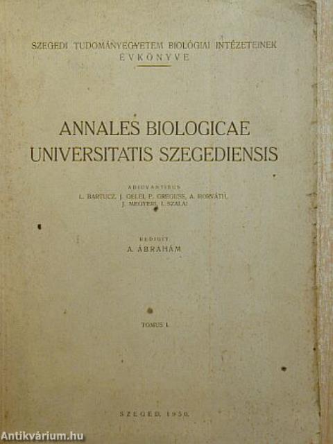 Annales Biologicae Universitatis Szegediensis