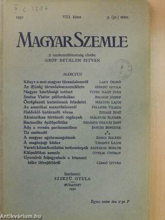 Magyar Szemle 1930. március