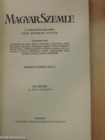 Magyar Szemle 1931. május