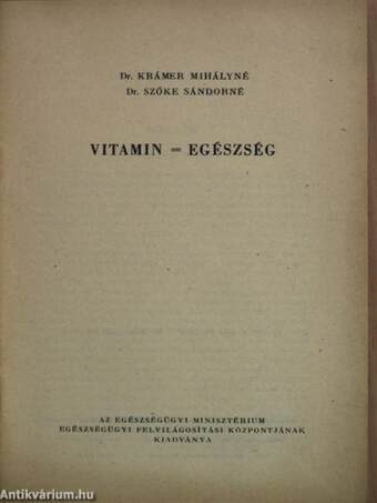 Vitamin=Egészség