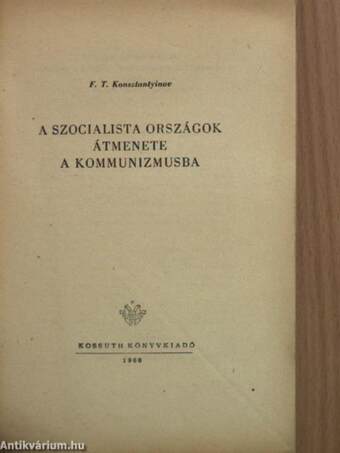 A szocialista országok átmenete a kommunizmusba