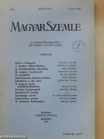 Magyar Szemle 1935. február