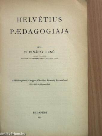 Helvétius paedagogiája