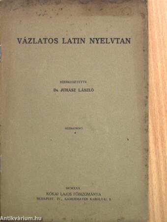 Vázlatos latin nyelvtan