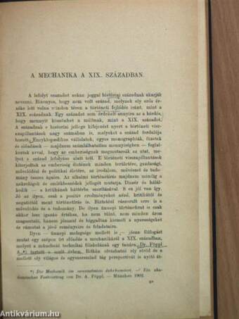 A természettudományi megismerés alapjai/A Gauss-féle görbületi mérték/A mechanika a XIX. században