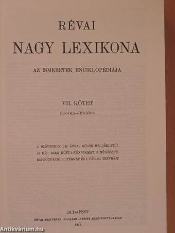 Révai nagy lexikona 7. (töredék)