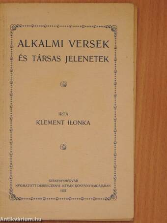 Alkalmi versek és társas jelenetek