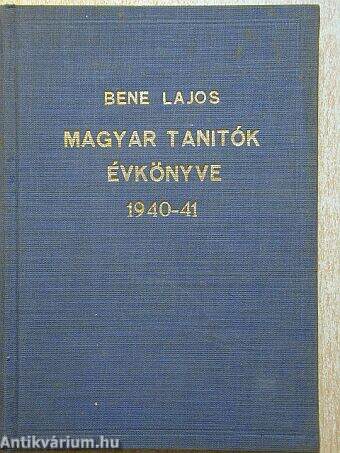 Magyar tanítók évkönyve 1940-41