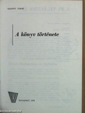 A könyv története