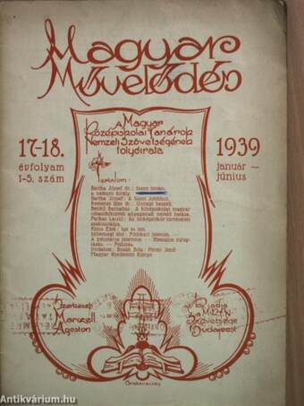 Magyar Művelődés 1939. január-június