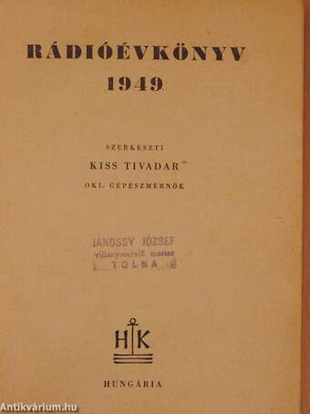 Rádióévkönyv 1949