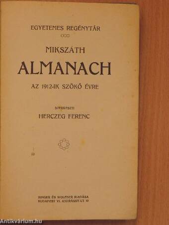 Mikszáth Almanach az 1912-ik szökő évre