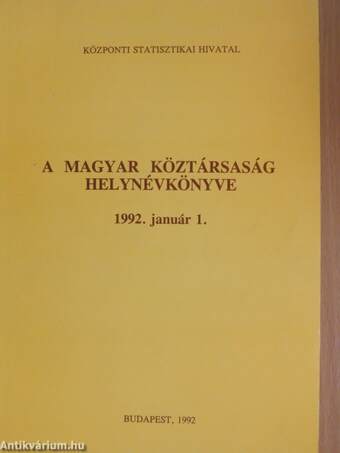 A Magyar Köztársaság helynévkönyve