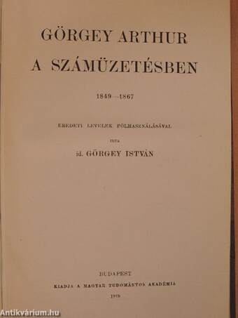 Görgey Arthur a számüzetésben