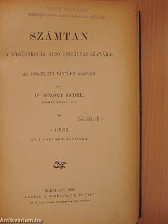 Számtan I-II.