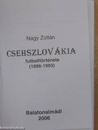 Csehszlovákia futballtörténete 1896-1993