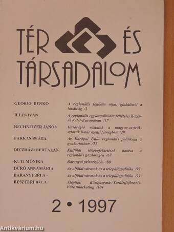 Tér és Társadalom 1997/2.