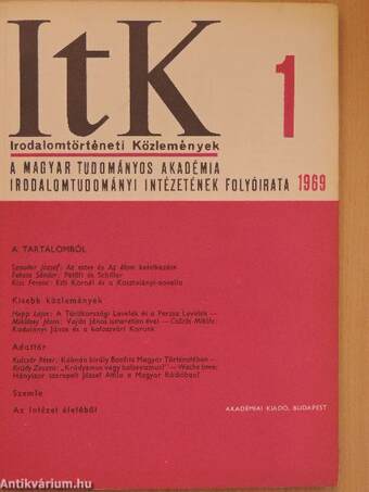 Irodalomtörténeti Közlemények 1969/1.