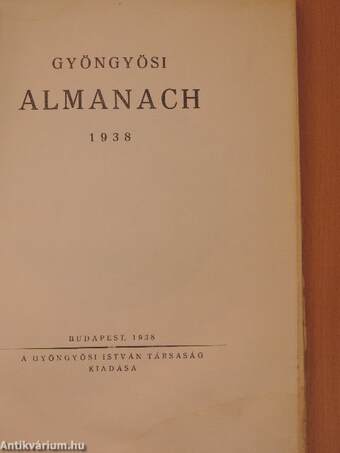 Gyöngyösi Almanach 1938