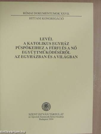 Levél a katolikus egyház püspökeihez a férfi és a nő együttműködéséről az egyházban és a világban