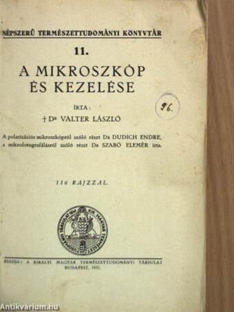 A mikroszkóp és kezelése